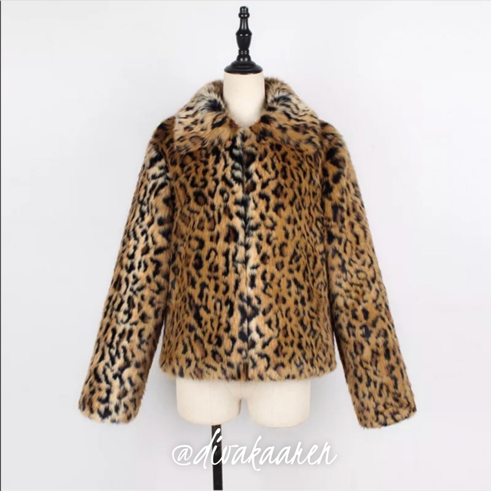 Leopard Faux FurJacket Leopard - Picture 5 of 7